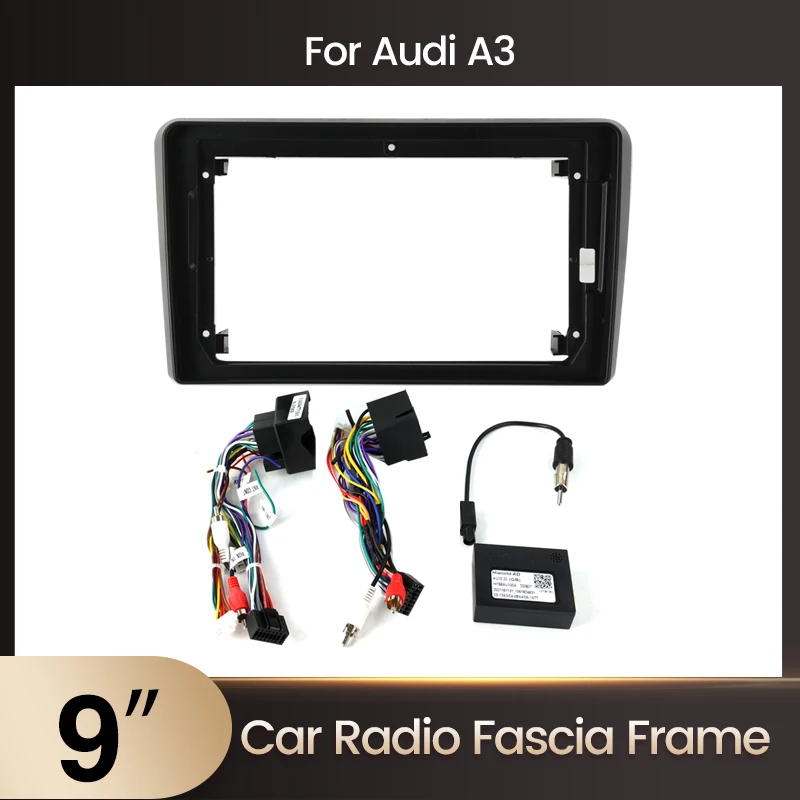 2 Din Car Radio Fascia Panel Stereo Adapter Frame Cover Trim for Audi A3 8P 2003 - 2012 Android Screen Canbus Decoder Box Audio