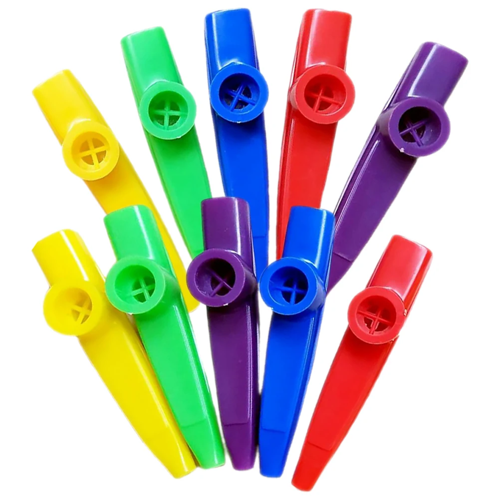 

1 Set Plastic Kazoo Colored Kids Musical Instrument Lightweight Durable Fun Party For Children Adults Bulk Packaged