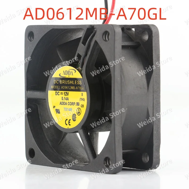 

Вентилятор охлаждения ADDA 5V 24V 48V AC EC 6025 60X60X25MM 6CM, инверторный, осевой, бесшумный, для корпуса/блоков питания, AD0612MB-A70GL DC 12V 0.14A