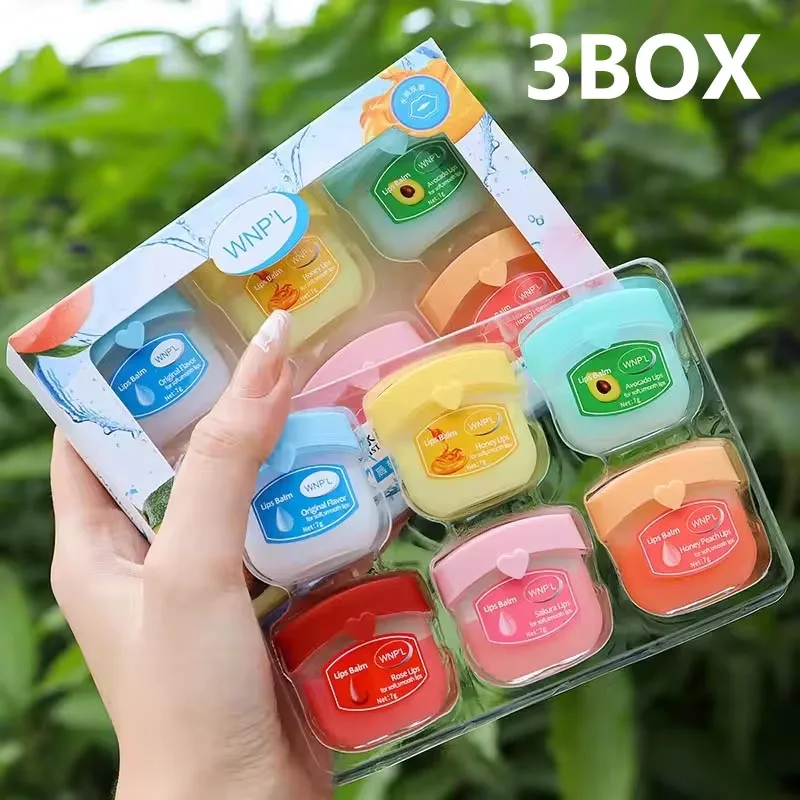 4/6/8 Stuks Fruit Serie Lippenbalsem Set Set Hydraterende Verfrissende Niet-plakkerige Anti-gebarsten Lip Masker Vaseline Voor Lippen Make-Up