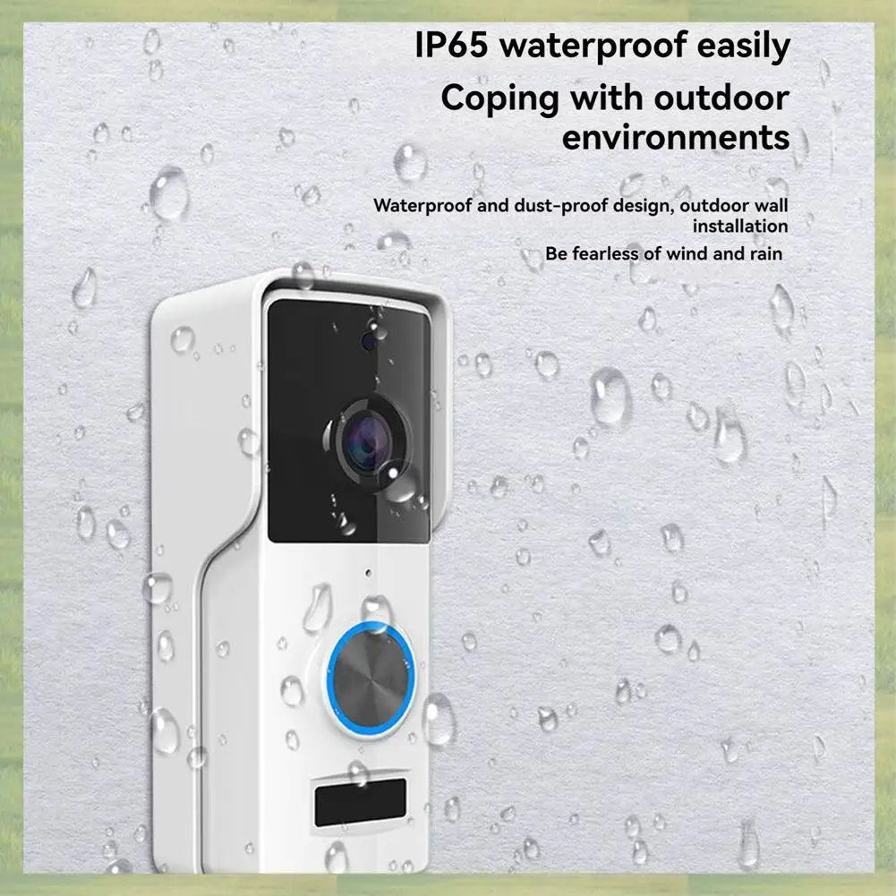 

N75R-Tuya HD видеокамера дверного звонка беспроводная с внутренним звонком 90-градусный широкоугольный визуальный WIFI