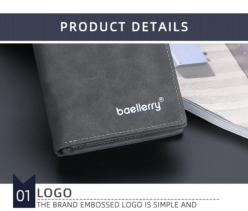 Brand Men PU Leather Short Wallet With Zipper Coin Pocket Vintage Big Capacity Male Short Money Purse Card Holder New
