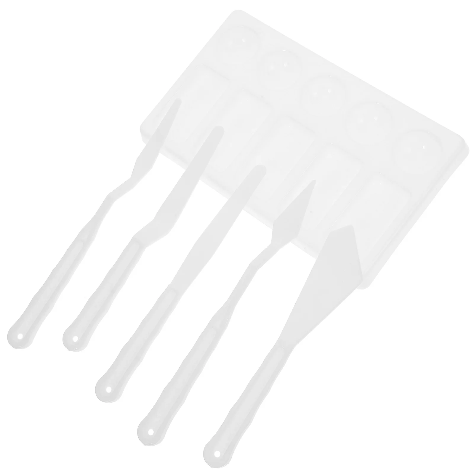 Plastic Squeegee Palette Set Oil Painting Tools Versatile Spatulas Easy Clean Kids PP Scrapers Brushes Paint