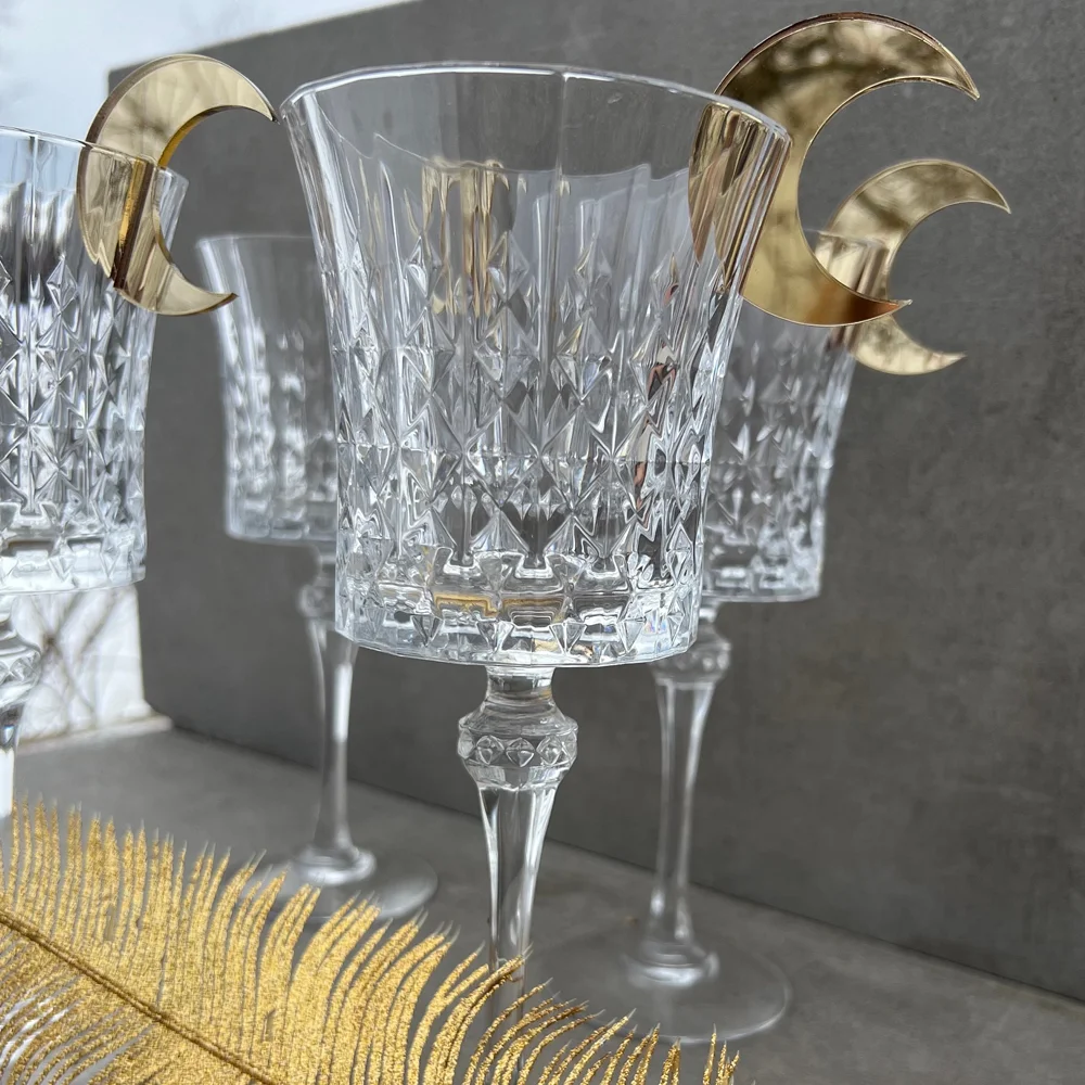 

Custom Acrylic Eid Moon Decor: Ramadan Decorations, Islamic Sign Eid Mubarak tag Islamic decor Eid moon glass decor