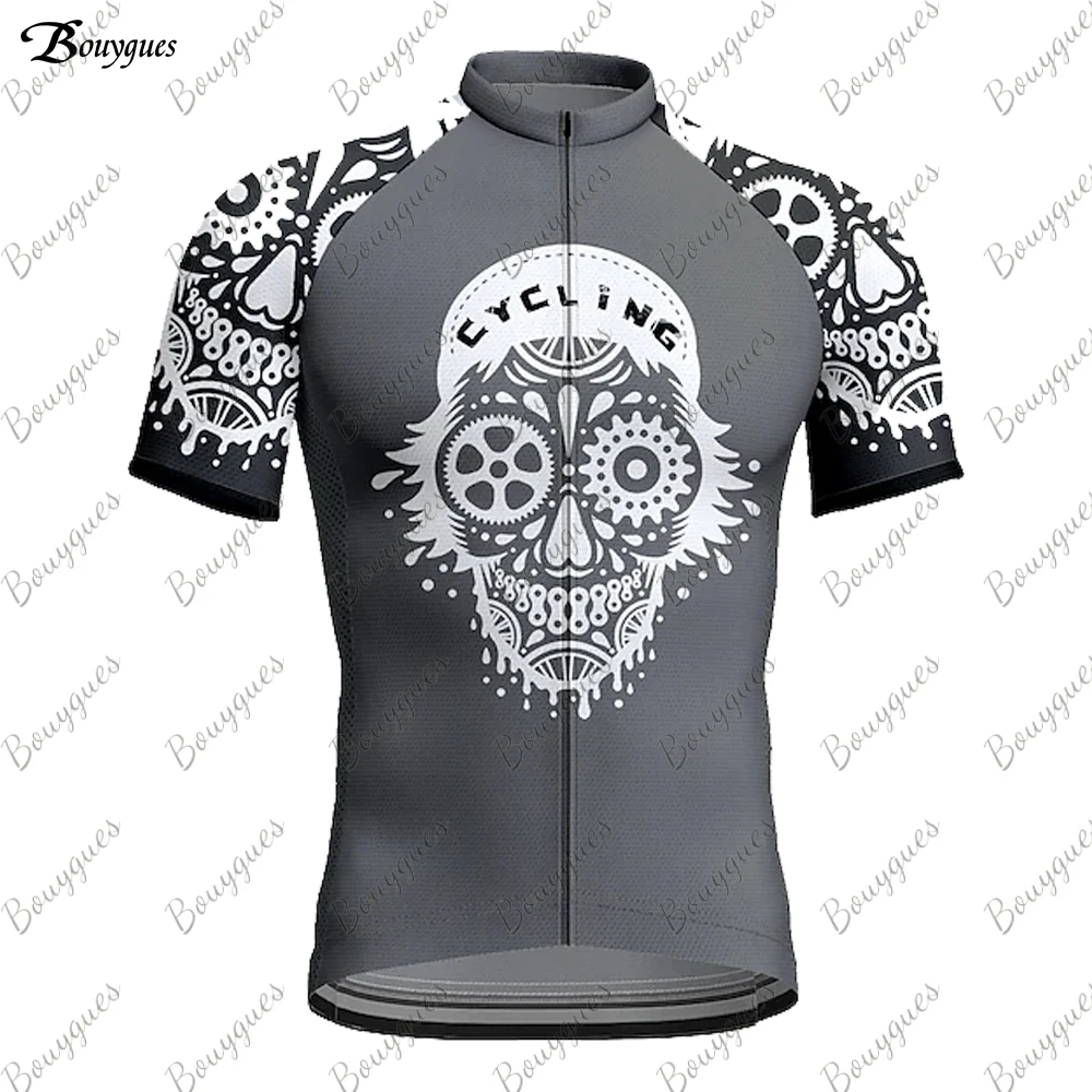 2023 Skull Cycling Jersey Men MTB Maillot Shirts Bicycle Clothing Mountain Bike Men\'s T-Shirt Wear Summer Outfit Clothes Jumper