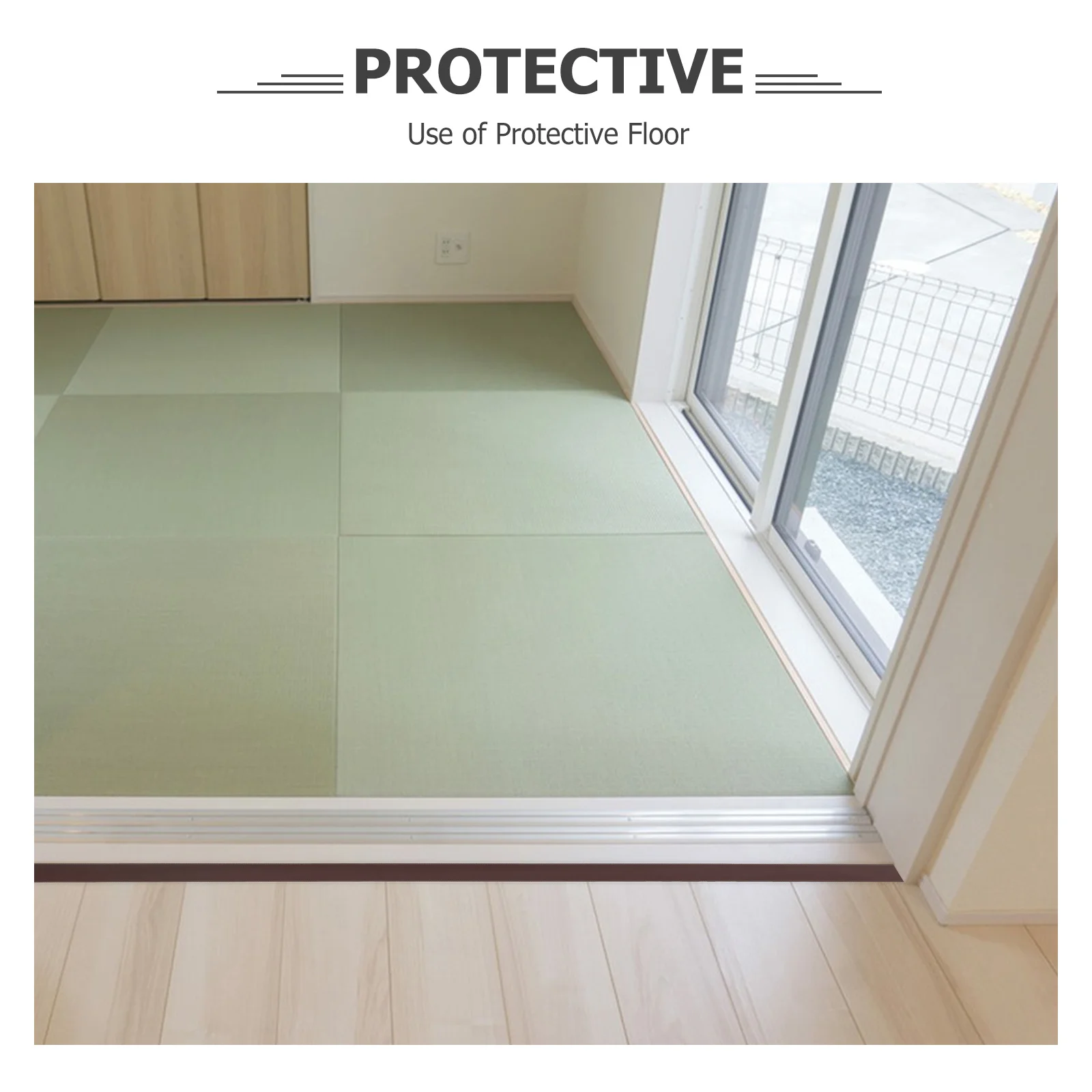 Striscia di transizione per pavimenti in PVC, autoadesiva, impermeabile, per bordi, per piastrelle in legno, tappeti, pavimenti irregolari, copertura per soglia