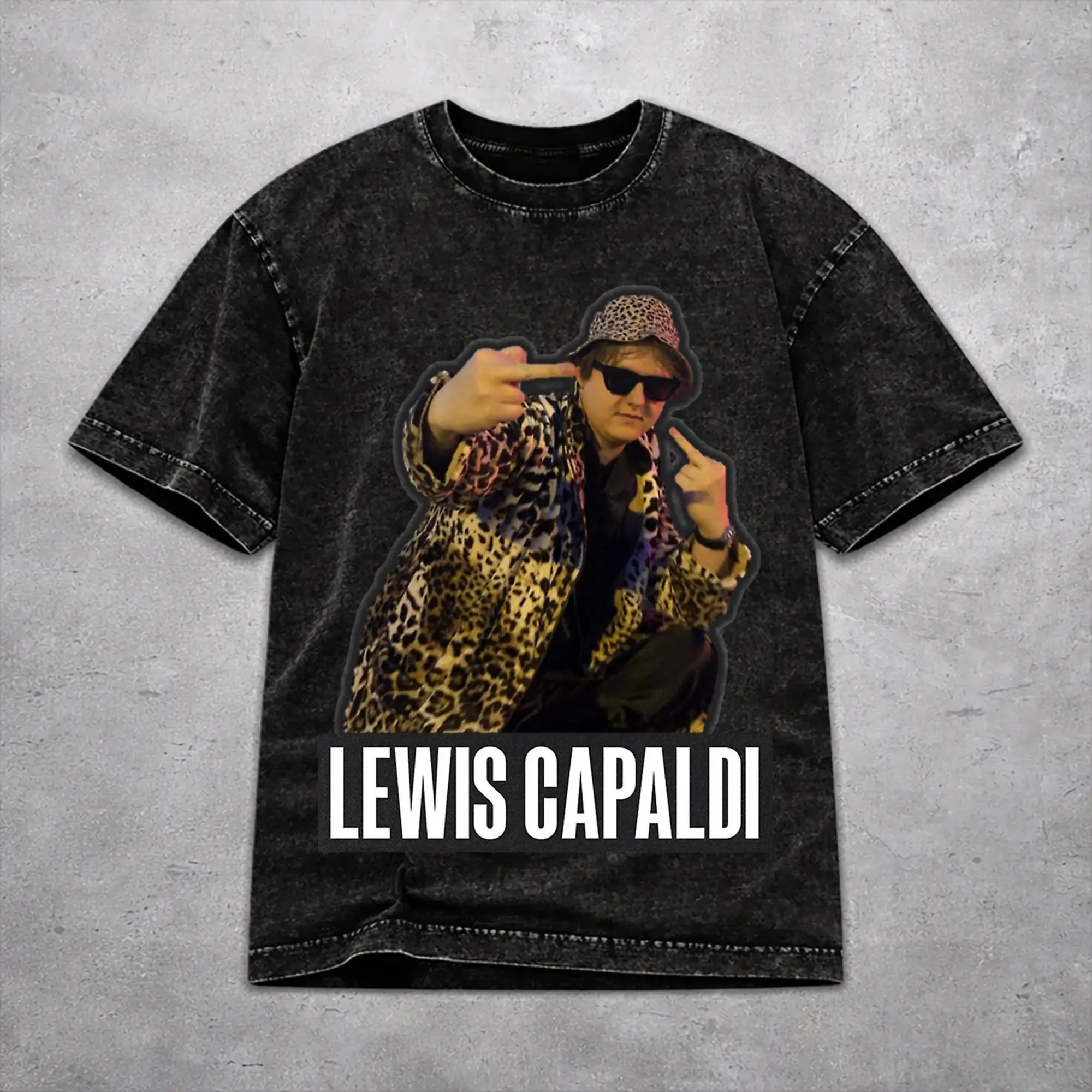 Men Women Lewis Capaldi Tour 2026 T Shirt Graphic Vintage Washed  Harajuku T-Shirts