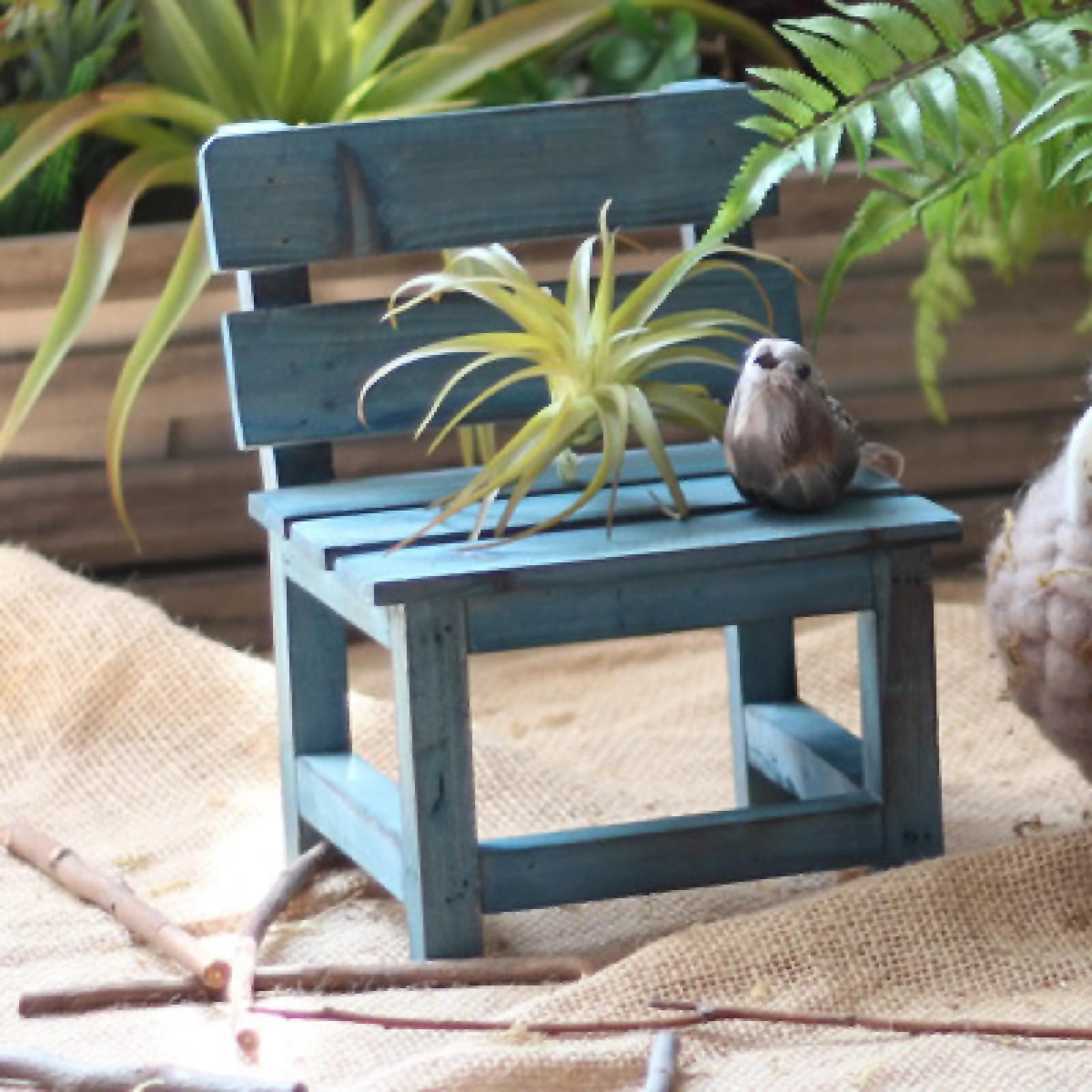 Wooden Mini Stool, Garden Decoration, Plant Presentation Stand, Wooden Puppet for The Terrace, Farmhouse