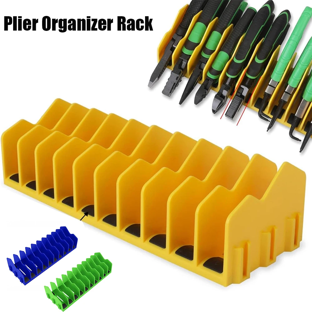 Wrench Storage Organizer 10 Slot Plier Holder Cutter Hammers Hand Tools Modular Toolbox Holder Made Durable Plastic Easy Storage