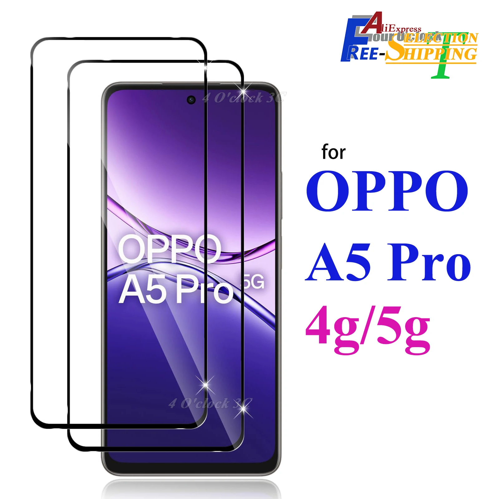 

For OPPO A5 Pro Screen Protector Tempered Glass Crystal Mica 9H HD Clear Anti Scratch Case Friendly