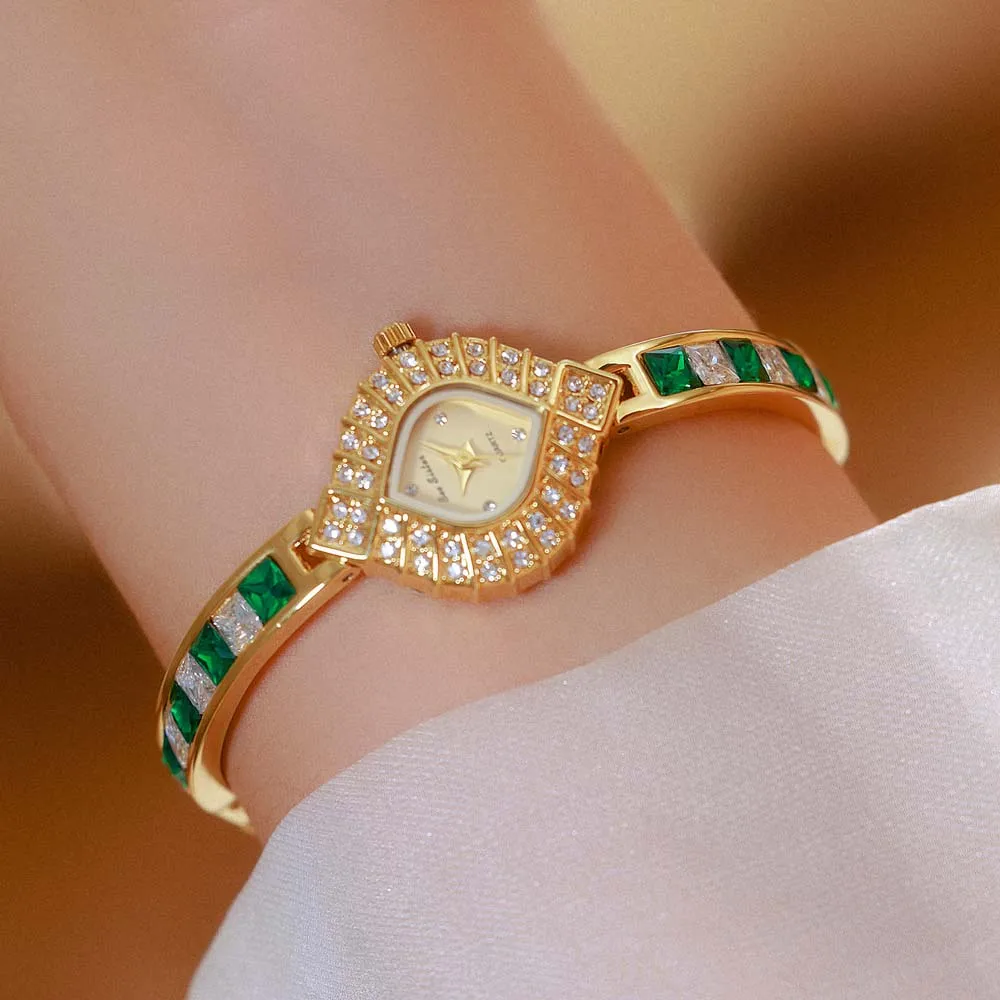 BS Premium Women's Quartz Watch Trendy Vintage Forest Green Affordable Luxury FA1863 Women's Wristwatch Female Dress Gift