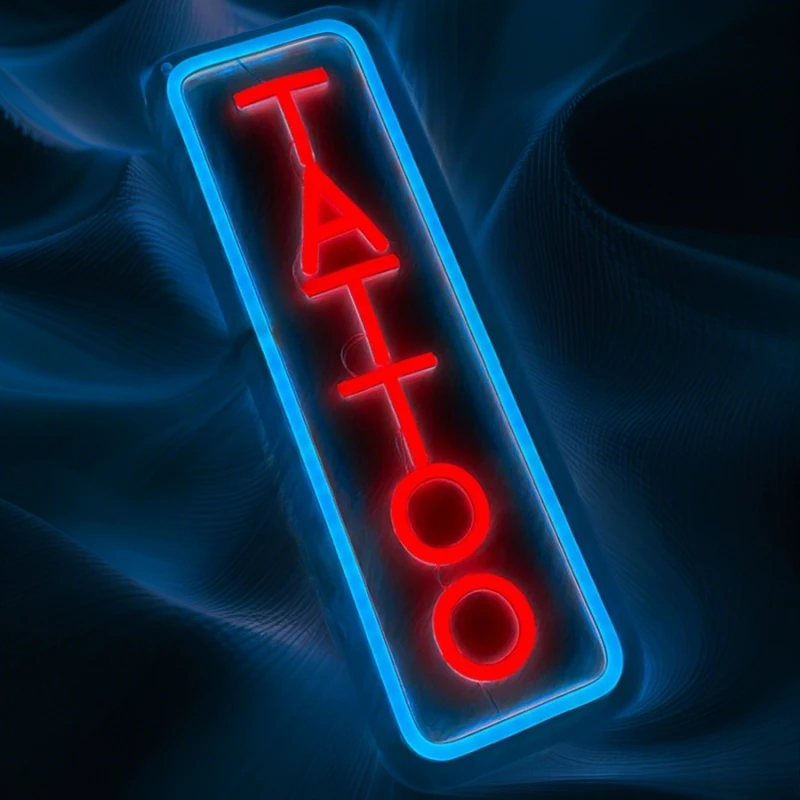 

Светодиодная неоновая вывеска для татуировки, акриловая буквенная подсветка с питанием от USB, крутой декор для тату-студий, магазинов дома, идеальный подарок для любителей татуировок