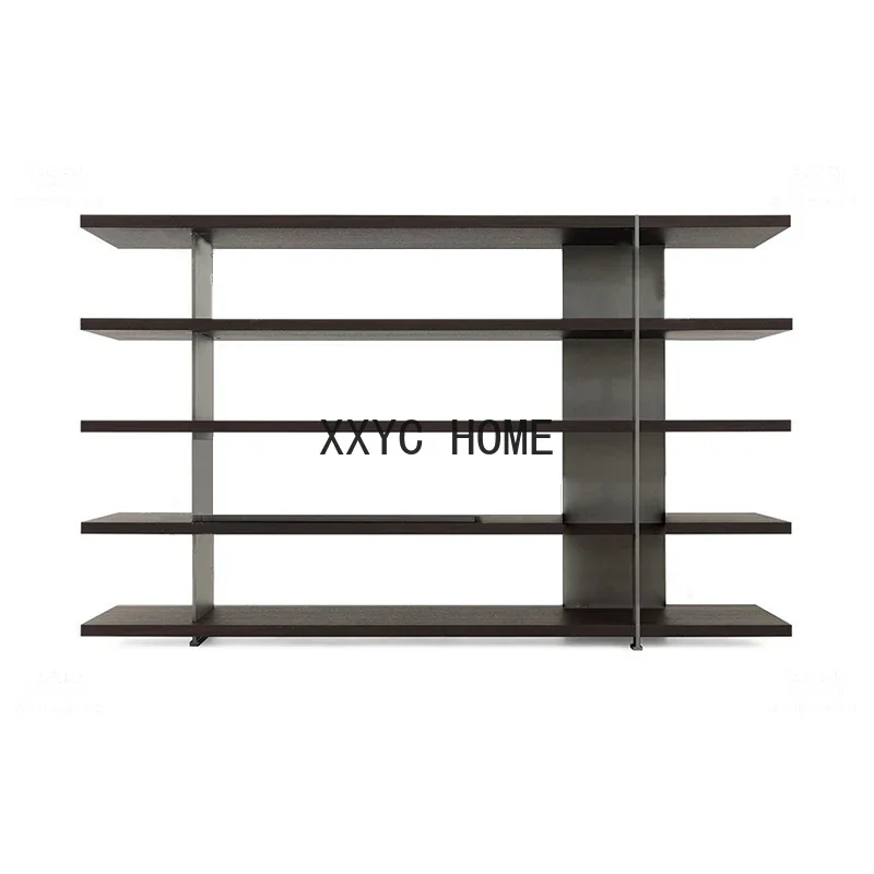 الشمال خشب متين رف الكتب خزانة الكتب الأمريكية لوفت النمط الصناعي الرجعية الحديد الفن تخزين الرف الطابق تخزين الرف عرض موقف