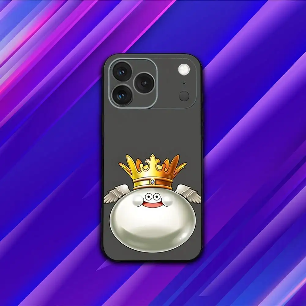 حافظة هاتف D-Dragon Slime Q-Quest لهاتف iPhone 17,16,15,14,13,12,11,Pro,Max,Plus,X,XS,SE4,E,Mini,Soft Black Case