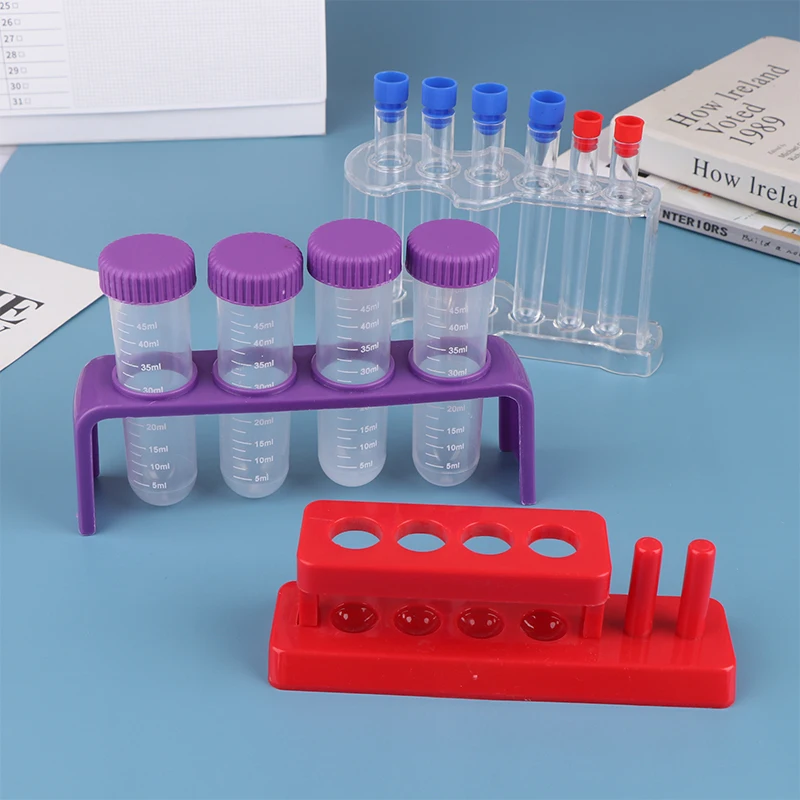어린이용 초등 과학 점보 테스트 튜브 랙, 조기 교육 학습, 미세 운동 기술 장난감, 1 세트