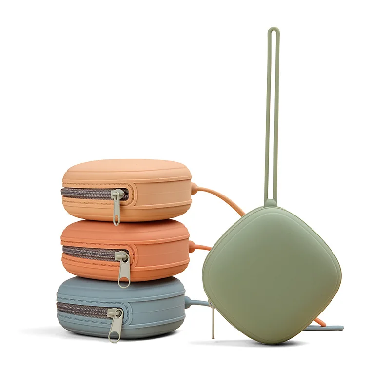 Baby Pacifier Holder Zipper Pacifier Box Baby Portable Soother Container Box Food Grade Nipple Case Baby Nursing Accessories