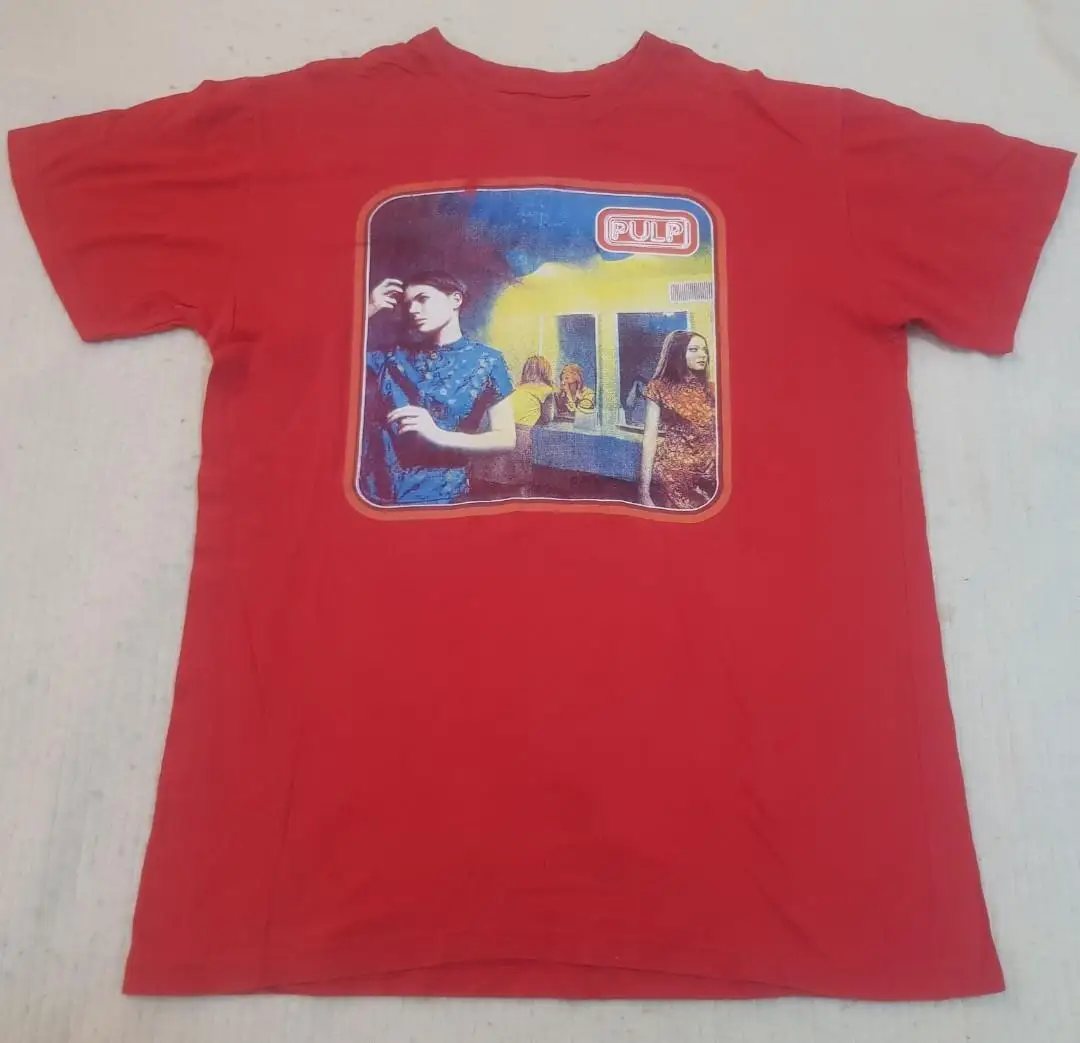 

Remake Pulp band t-shirt, indie rock band, red shirt, gift for fan TE2541