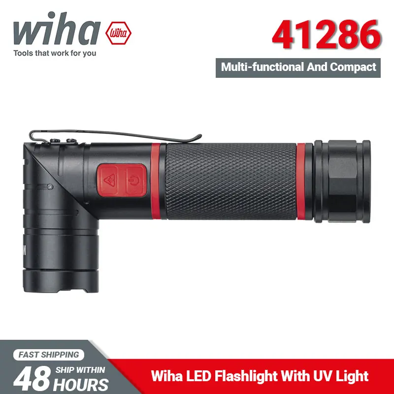 

Wiha Tools 41286 Flashlight with LED Laser and UV Light Multi-functional and Compact