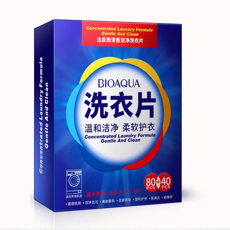 40pcs Efficient Detergent New Fragrance Formula Laundry Detergent Sheet Concentrated Washing Soap Gentle Washing Powder