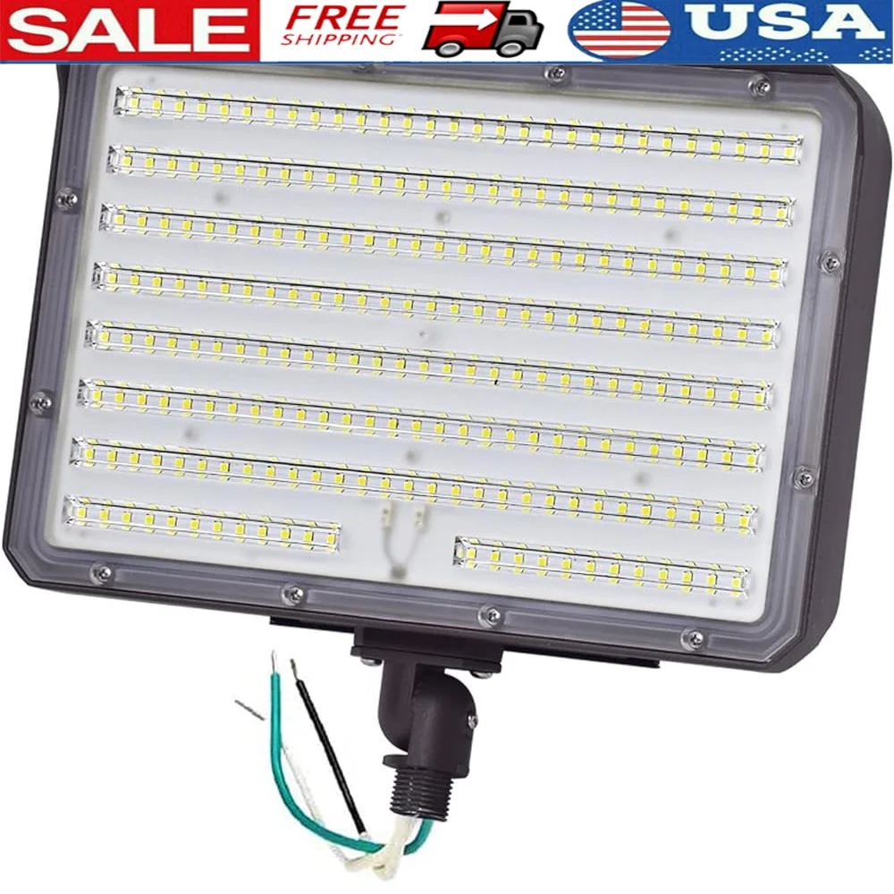 

150W LED Flood Light Outdoor Knuckle Mount 21000 Lumen Waterproof IP65 AC100-277V Daylight 5000K High CRI90 Yard Parking Lot