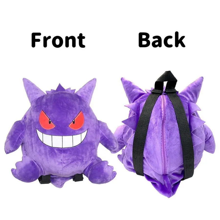 New Pokemon Gengar Backpack Lovely Japanese Style Plush Bag Eevee Snorlax Backpack Schoolbag Cosplay Props Xmas Gifts