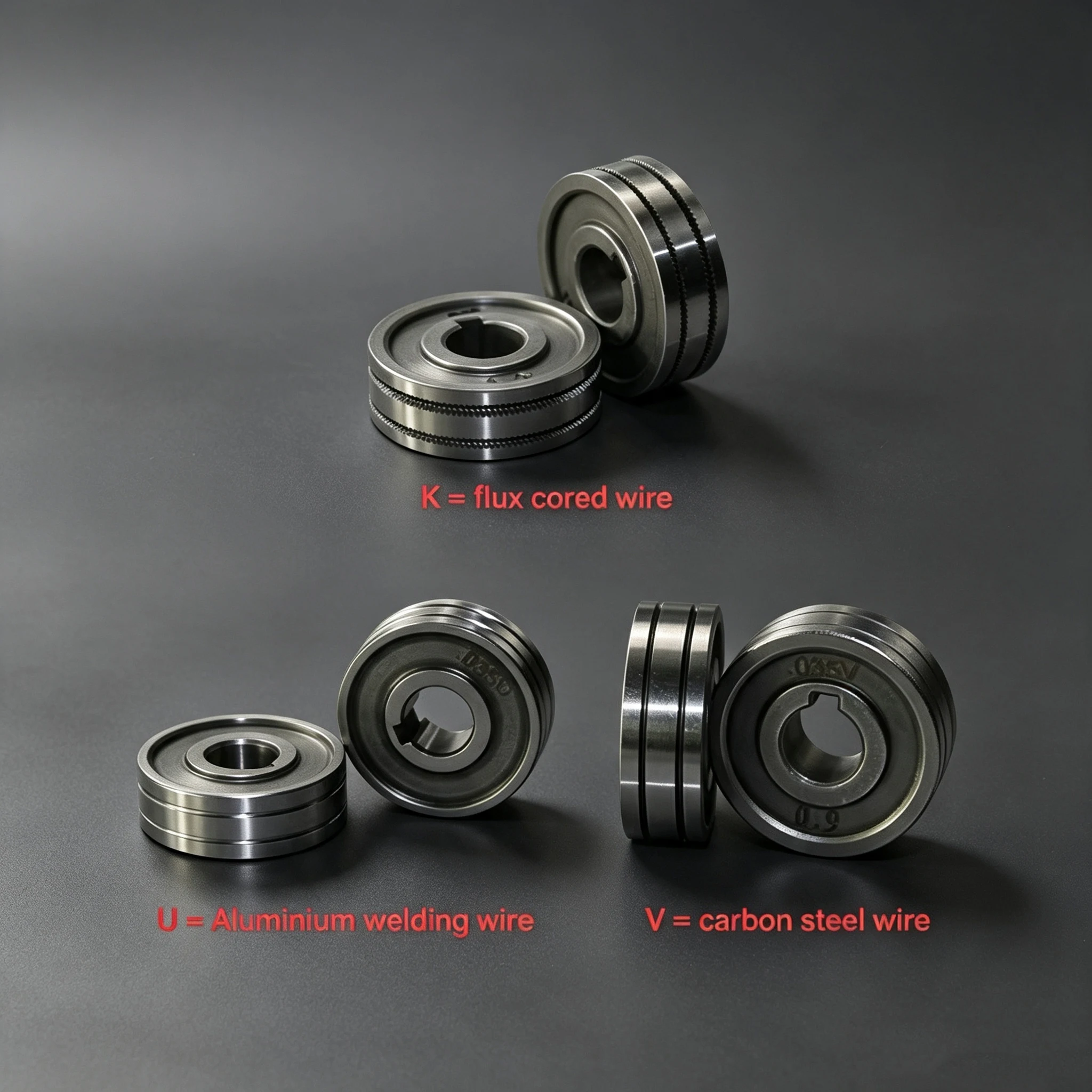 MIG Wire Feed Roller Wheel U/V/K Groove Double Size 0.8mm/1.0mm/1.2mm, Wire Feeder Roller Replacement Parts for MIG Welding Wire