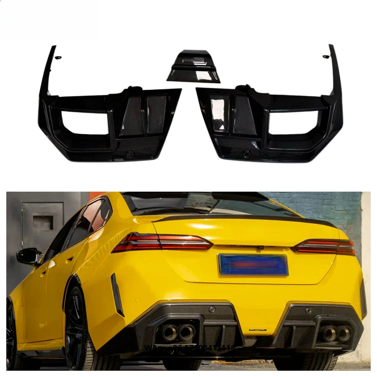 

Dry Carbon Fiber SQ-A Style Rear Bumper Diffuser Splitter Lip for G90/G99 M5 2025+