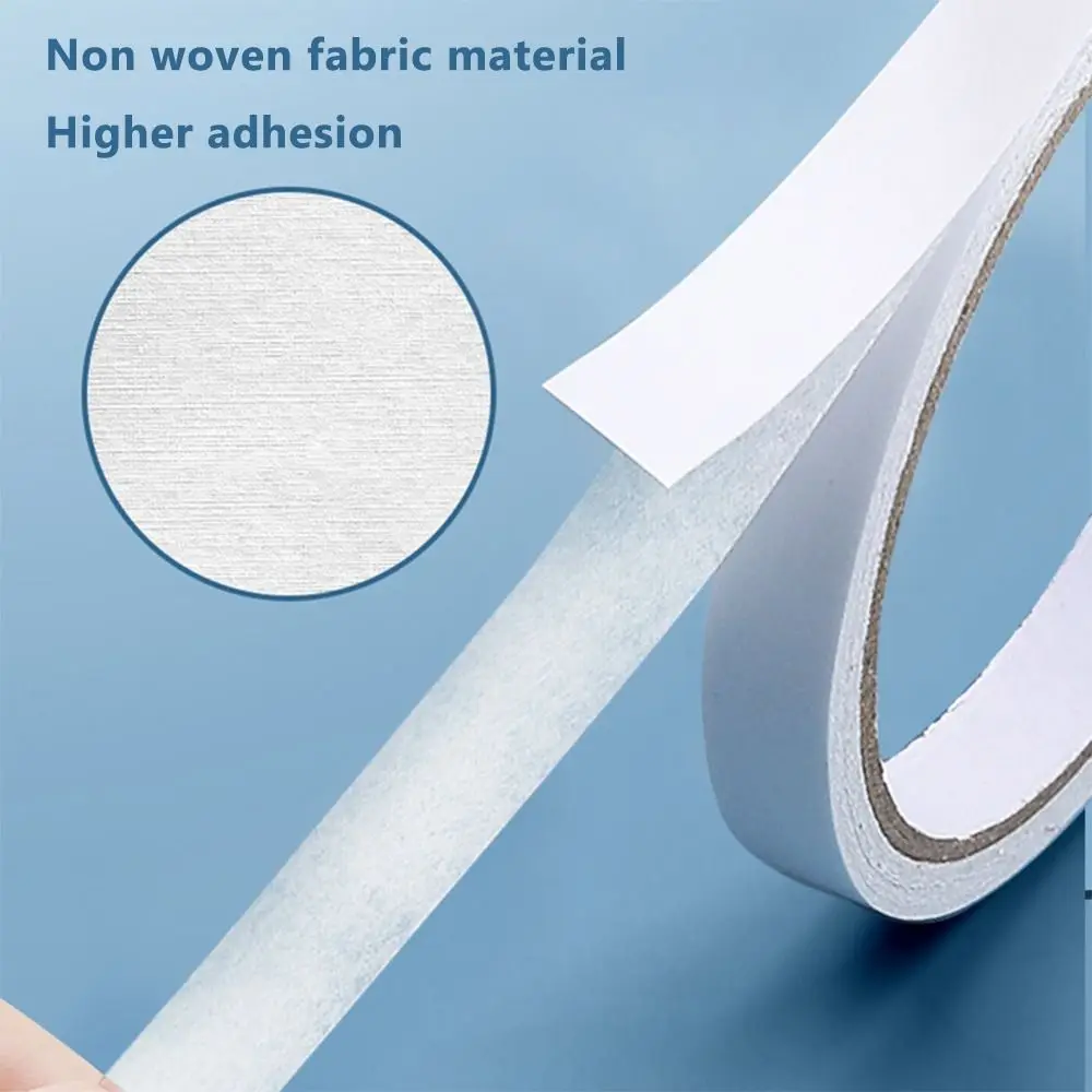 Simple Strong Viscosity Double Sided Tape White Ultra-thin Adhesive Tape Strong Tape Sticker School/Home/Office