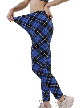 CUHAKCI bedrukte legging damesbroek XXL trainingsbroek hoge taille leggings fitness activewear sport elastisch