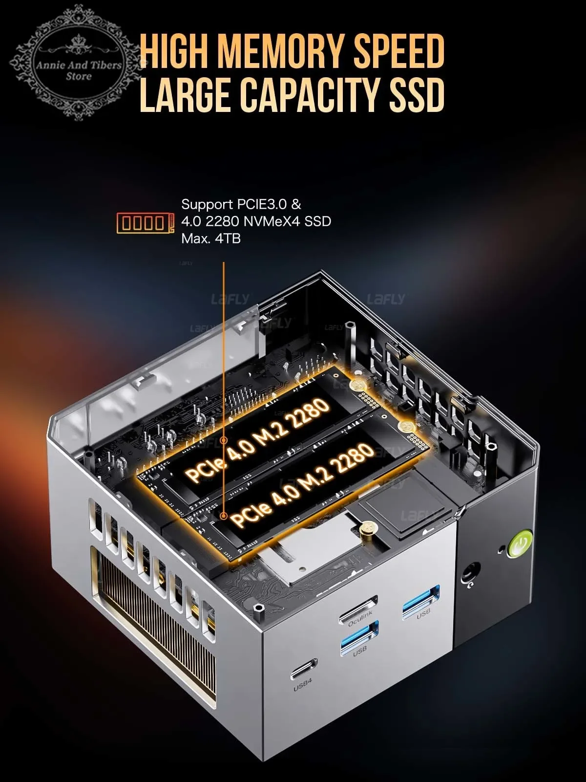 GMKtec EVO-X1 Mini PC AMD Ryzen AI 9 HX370 Windows 11 Pro M.2 SSD