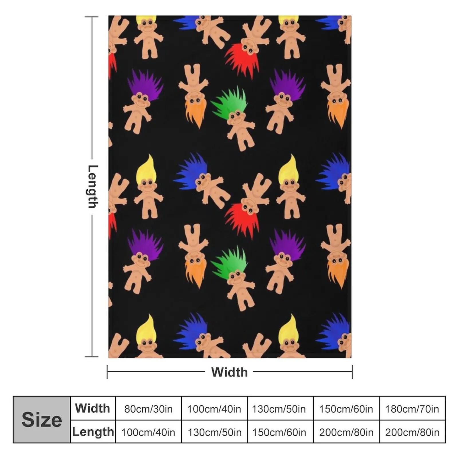 Troll Dolls Pattern Throw Blanket blankets and blankets fluffy blanket Winter bed blankets