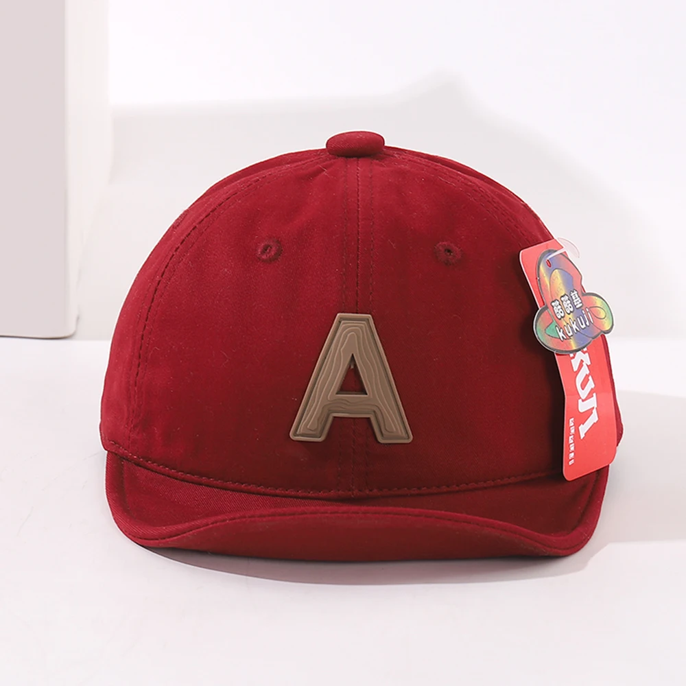 Baby Hats Spring And Autumn Fashion Letter Soft Brim Baseball Caps For Boys & Girls Kid's Casual Sunshade Peaked Cap