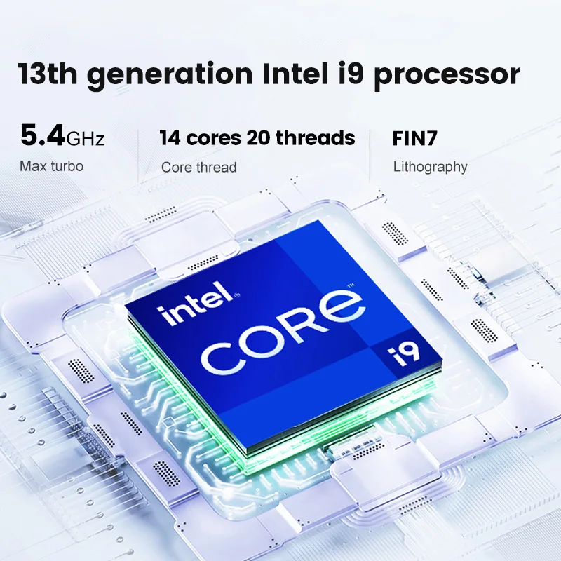 Мини-ПК V700 13-го поколения Intel Core i9 13900H i7 13700H Thunderbolt 4 2 * DDR5 2 * PCIE4.0 настольный мини-компьютер для геймеров 2*2,5G LAN WiFi6