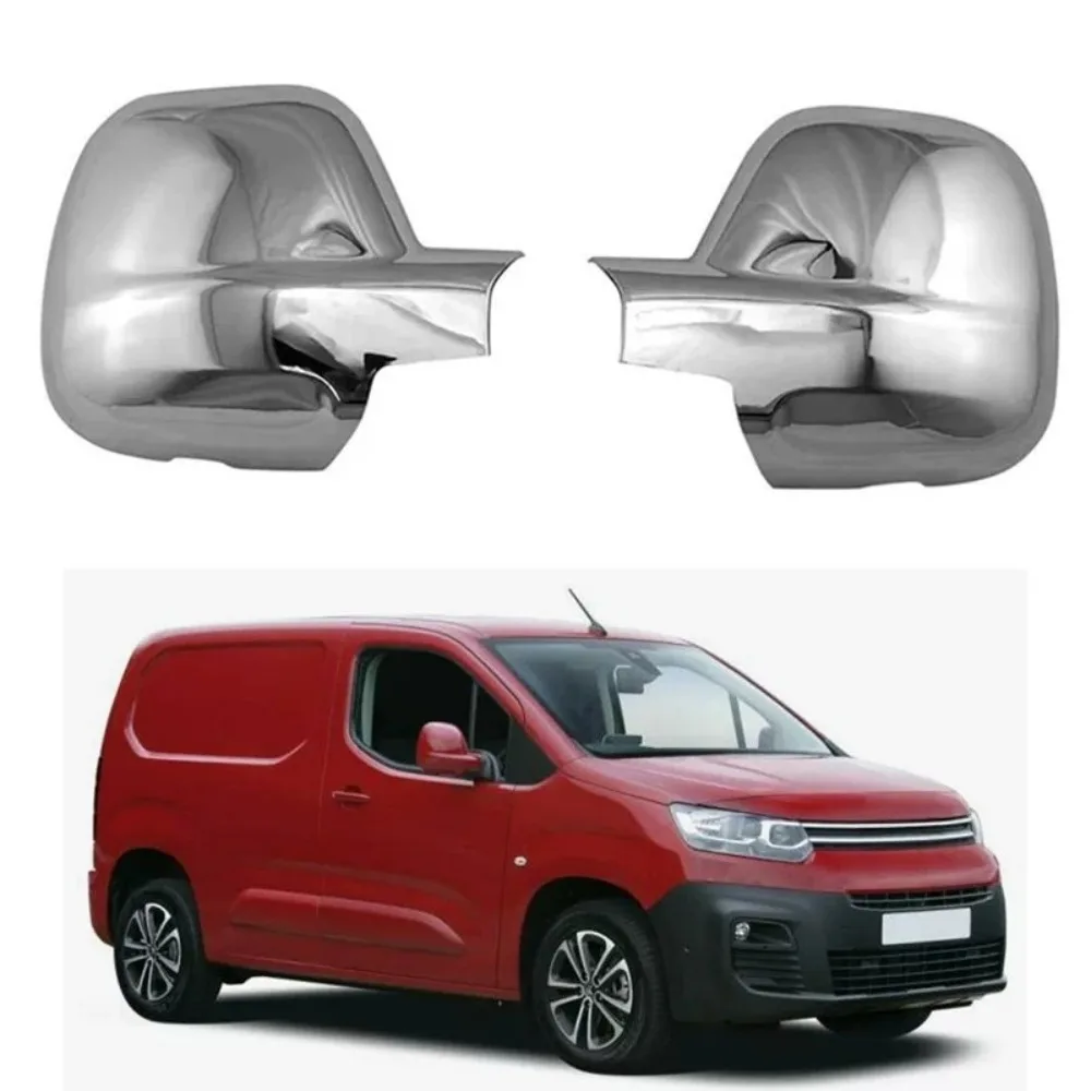 For Citroen 2012-2018 Berlingo III Rifter Combo E Reverse Mirror Cover Shell Chrome Brand New Left Right A Pair
