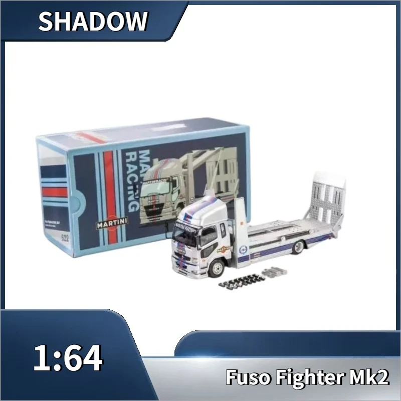 IN stock SHADOW Pro 1:64 Fuso Fighter Mk2 double-layer flatbed trailer, adjustable, die cast alloy car model.