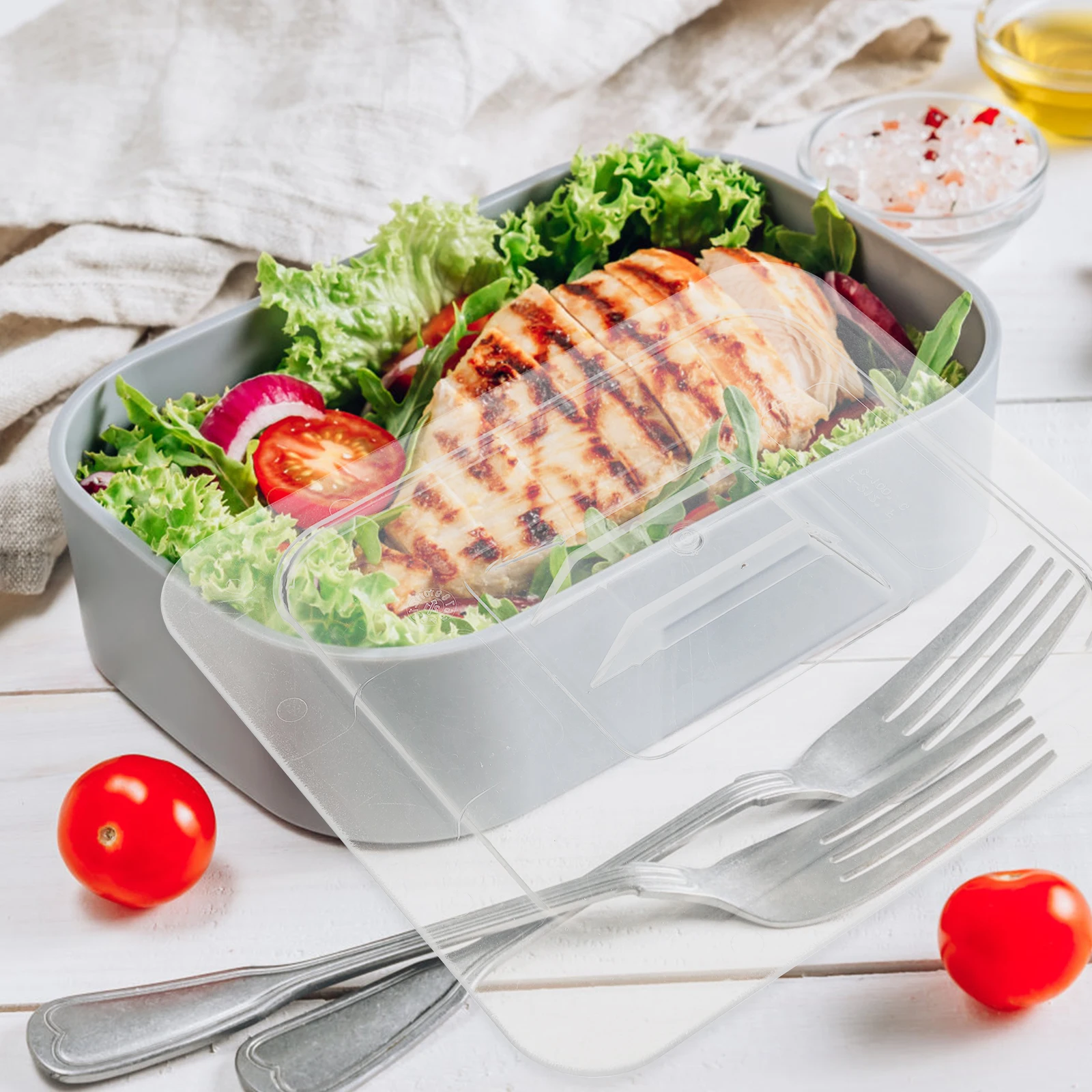 

2pcs Food Storage Container Lids Transparent Dust Proof Snack Box Covers For Fruits Kitchen Home Use Clear Box Lid
