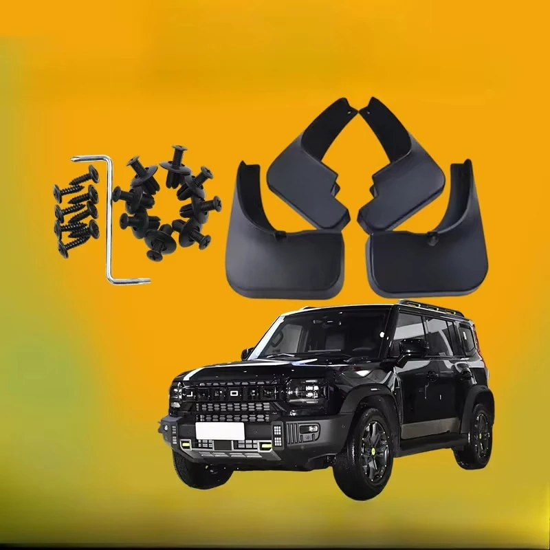 For Jetour Traveler T2 2024 Thickened soft rubber car accessories for front and rear wheel mudguards