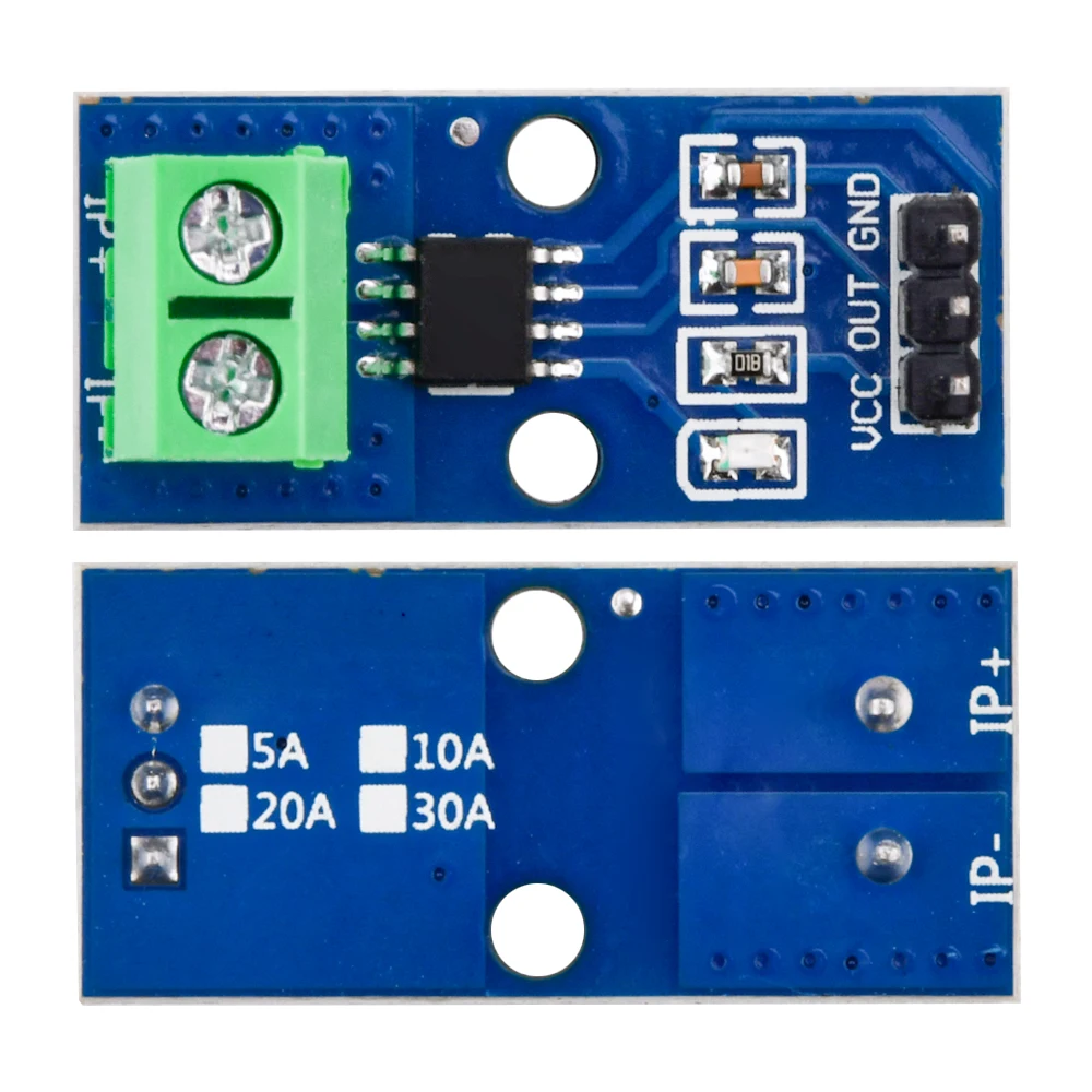 ACS712ELCTR 20A Green Large Terminal Large Range Current Detection Module Current Sensor Module