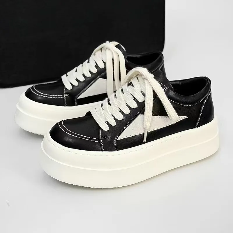 

Кеды унисекс 2026: черные, на толстой подошве, в уличном стиле, с уникальным дизайном, повседневные, для мужчин и женщин