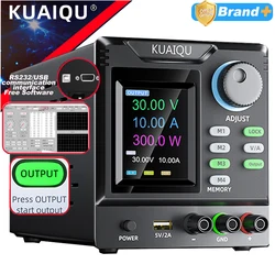 KUAIQU Programmable Adjustable DC Power Supply,RS232/USB Remote Control Power Supply Voltage Stabilizing 30V 60V 120V For Test