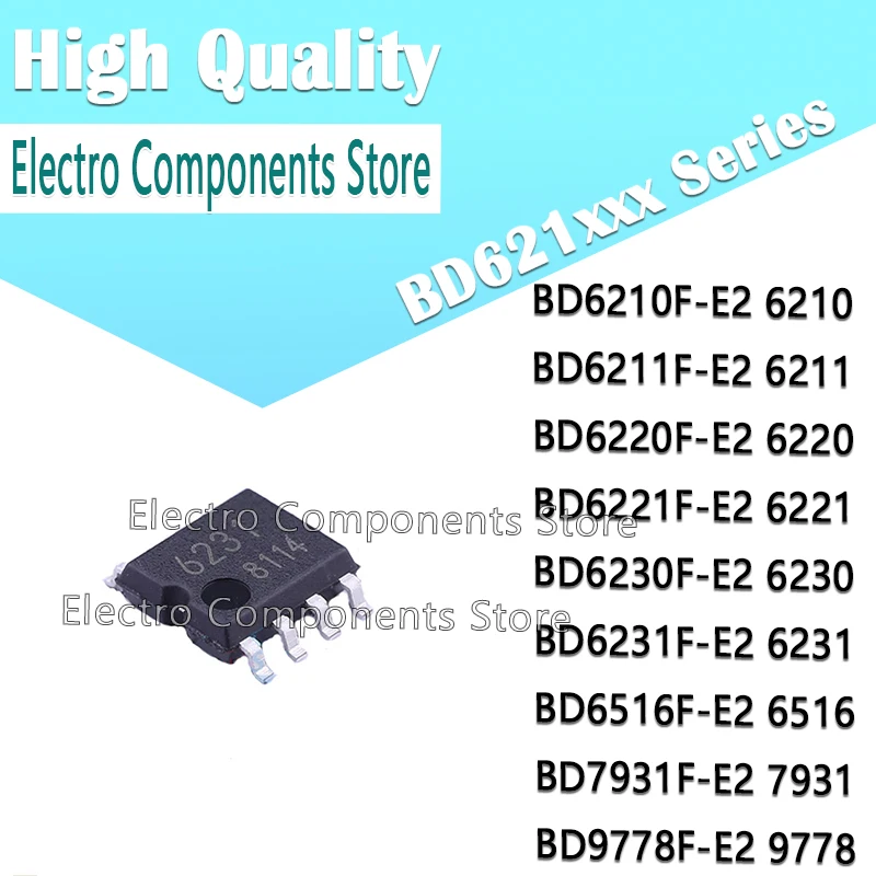10PCS BD6210F-E2 BD6211F-E2 BD6220F-E2 BD6221F-E2 BD6230F-E2 BD6231F-E2 BD6516F-E2 BD7931F-E2 BD9778F-E2 DC Brush Motor Drivers