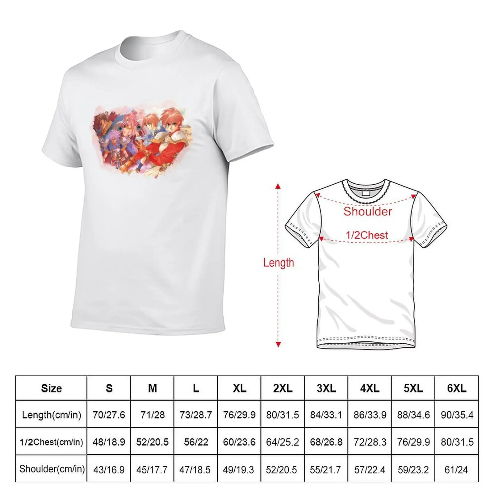 YS IV The Dawn of Ys Artwork T-Shirt t shirt personalised t shirt custom print man t shirts graphic T-shirt