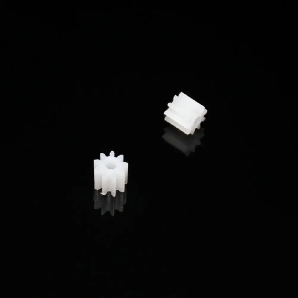10 szt. 9-zębowych kołpaków przekładni silnika, białe plastikowe części do składanych quadrocopterów, części do czterowirnikowych samolotów.