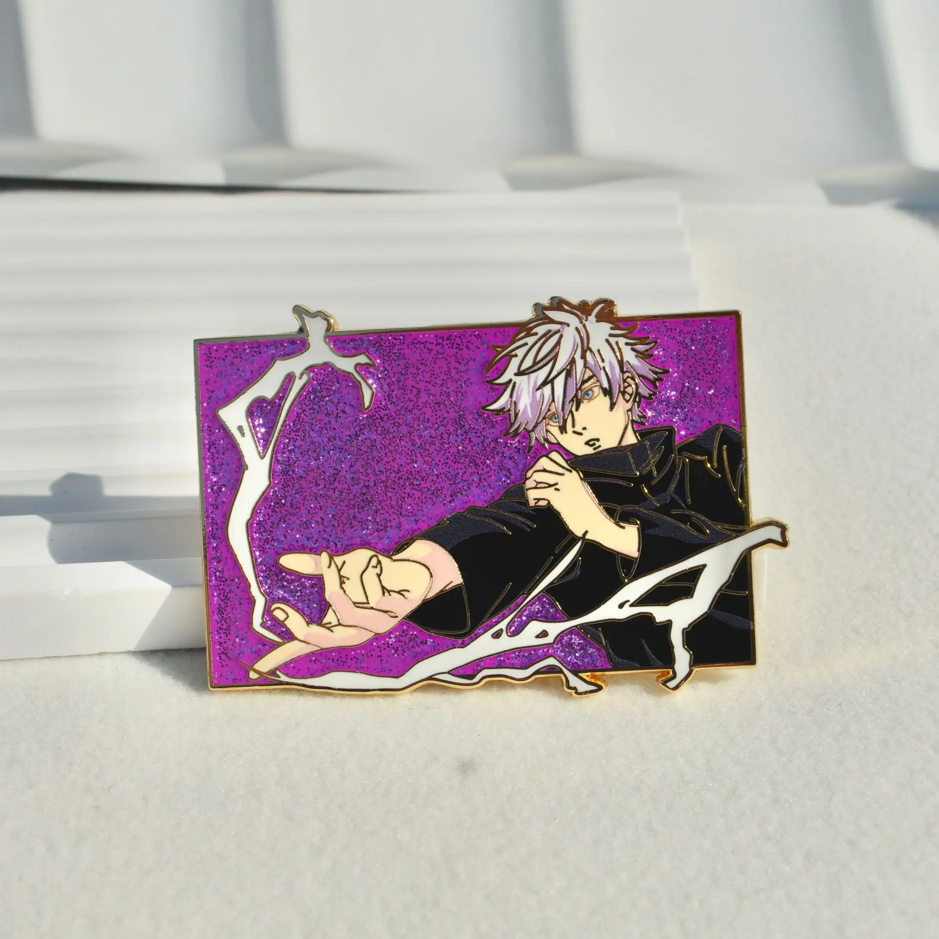 

Gojo Satoru Metal Badge Jujutsu Kaisen Brooch Anime Backpack Accessory Pin