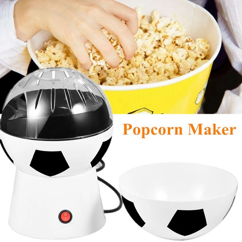 Small Electric Football Popcus Machine Family Mini Children Food Puff Machine Blasting Machine Healthy Popcorn US Plug