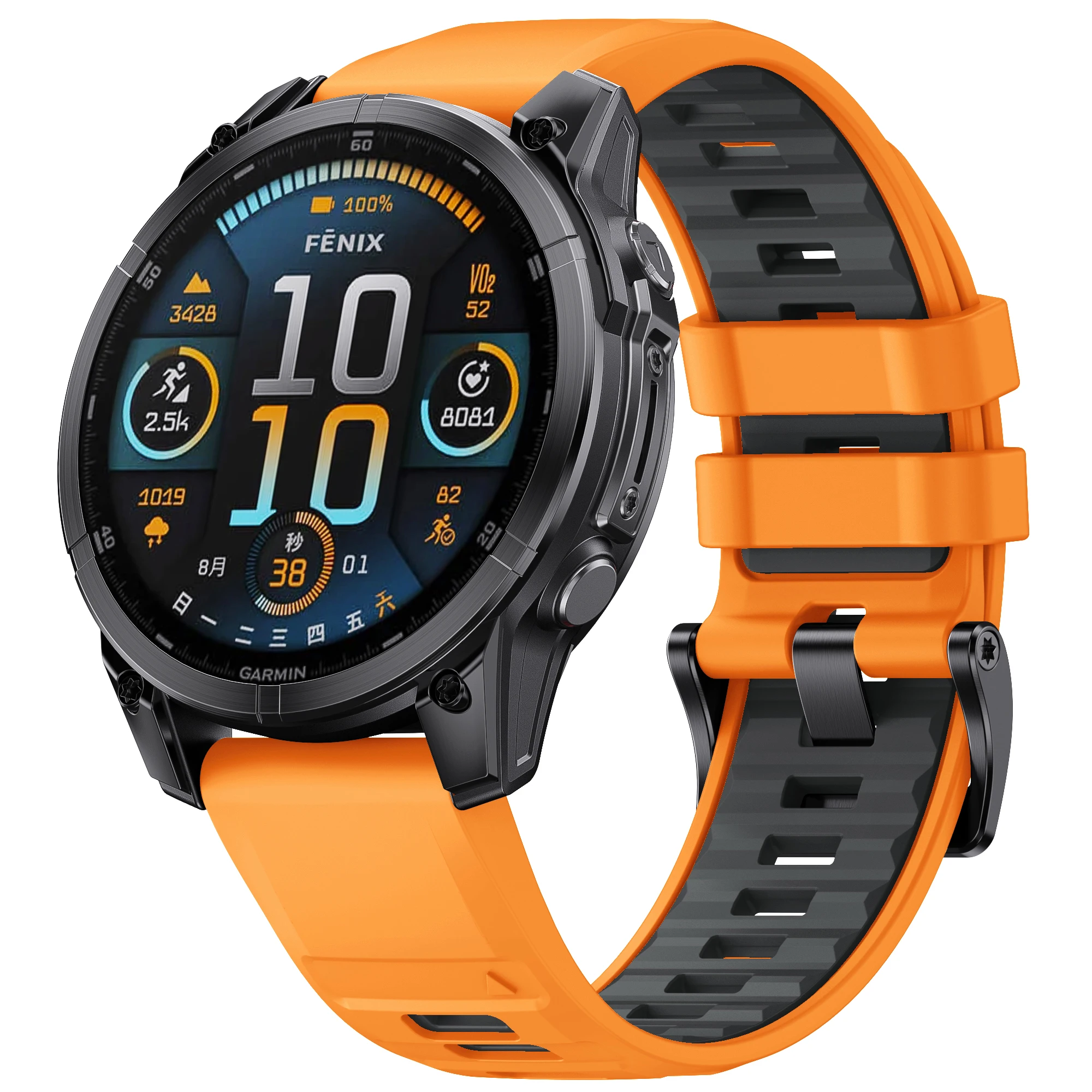 1:1 Fenix8 Watch Band For Garmin Fenix 8 47mm 51mm E 7 7X 6 6X 5 5X/Epix Pro/Enduro 3 QuickFit 22mm 26mm Silicone Strap Bracelet