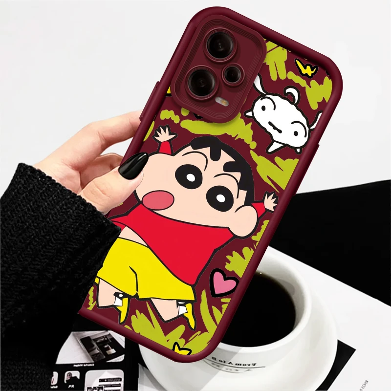 Crayon Xiaoxin Anime Fashion Eye Ladder For Xiaomi Redmi Note 13 12 12C 11 11S 10 10C 10A 9C 9A Pro 5G TPU Phone Case