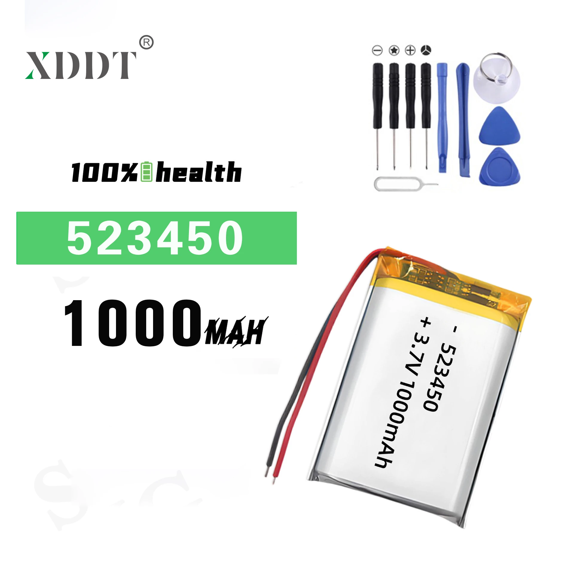 1000mAh 3.7V 523450 Polymer Lithium Rechargeable Battery Li-ion Battery Replace 503450 543450 503550 503449