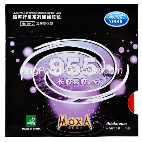 기존 YINHE 955 Pips-long 탁구 고무 Galaxy LONG PIPS 컨트롤 탁구 탑 시트 OX 스폰지