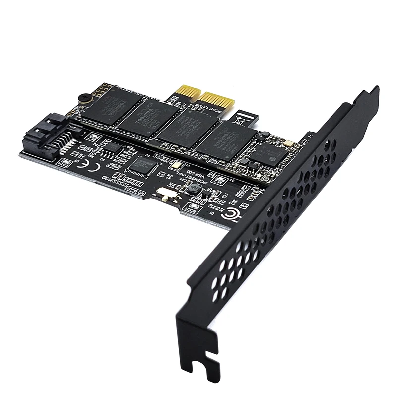 NOWY Adapter HDD SSD PCI Express X1 do M2 NGFF + SATA3 6Gbps dla SATA 3.0 HDD 2230 2242 2260 2280 B Key M.2 SATA SSD ASM1061 Chip